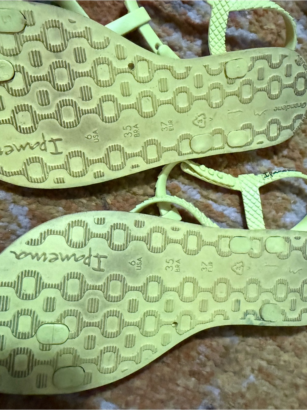 Ipanema Yellow Strappy Sandals - Picture 2 of 2
